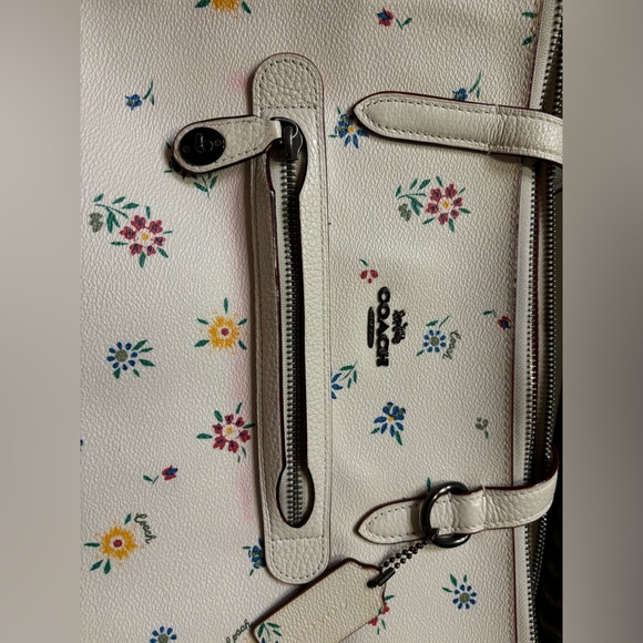 COACH Taylor Tote With Wildflower Floral Print Purse - #1037 - Authentic - Picture 3 of 14